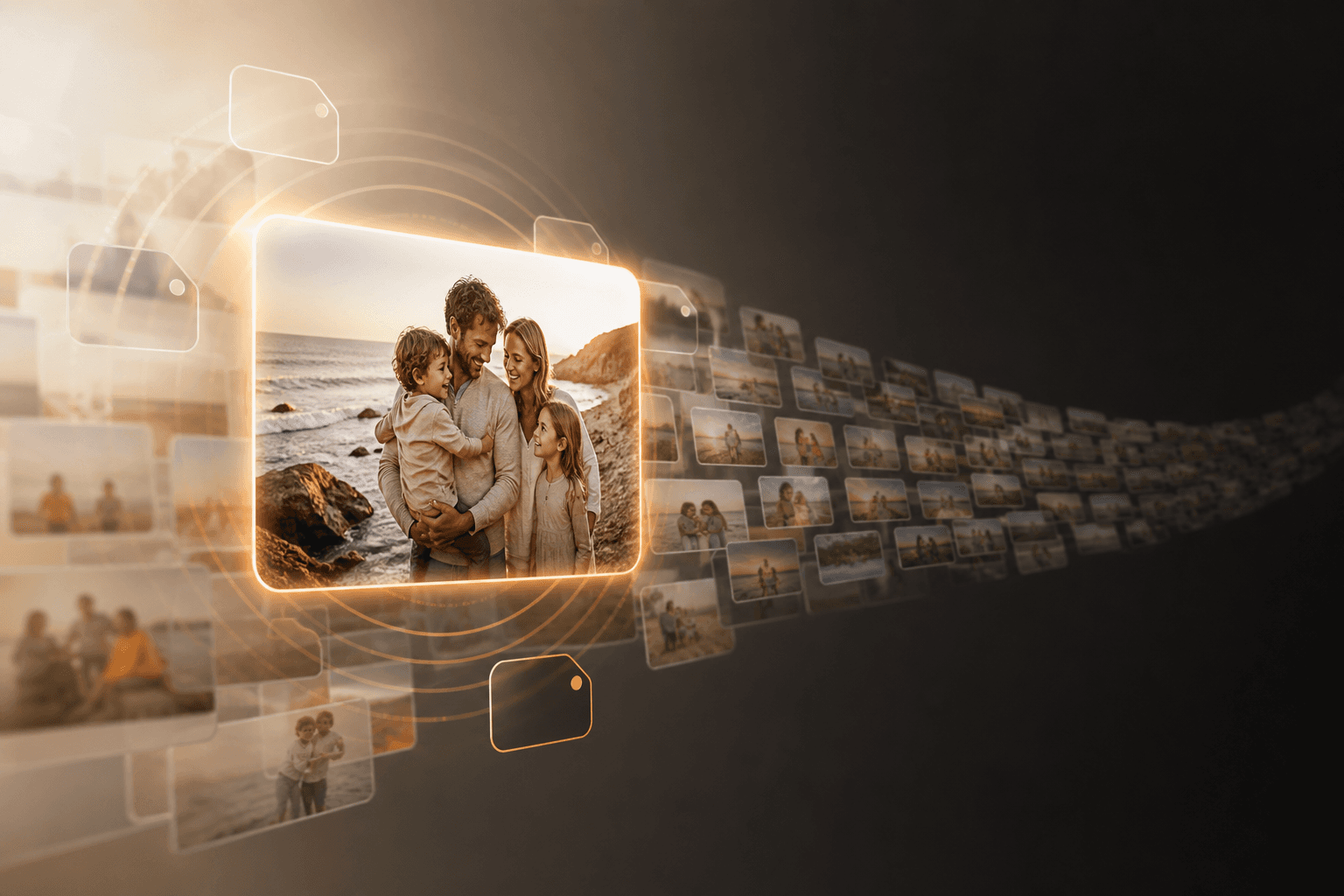 One exact family memory found instantly from a large photo library