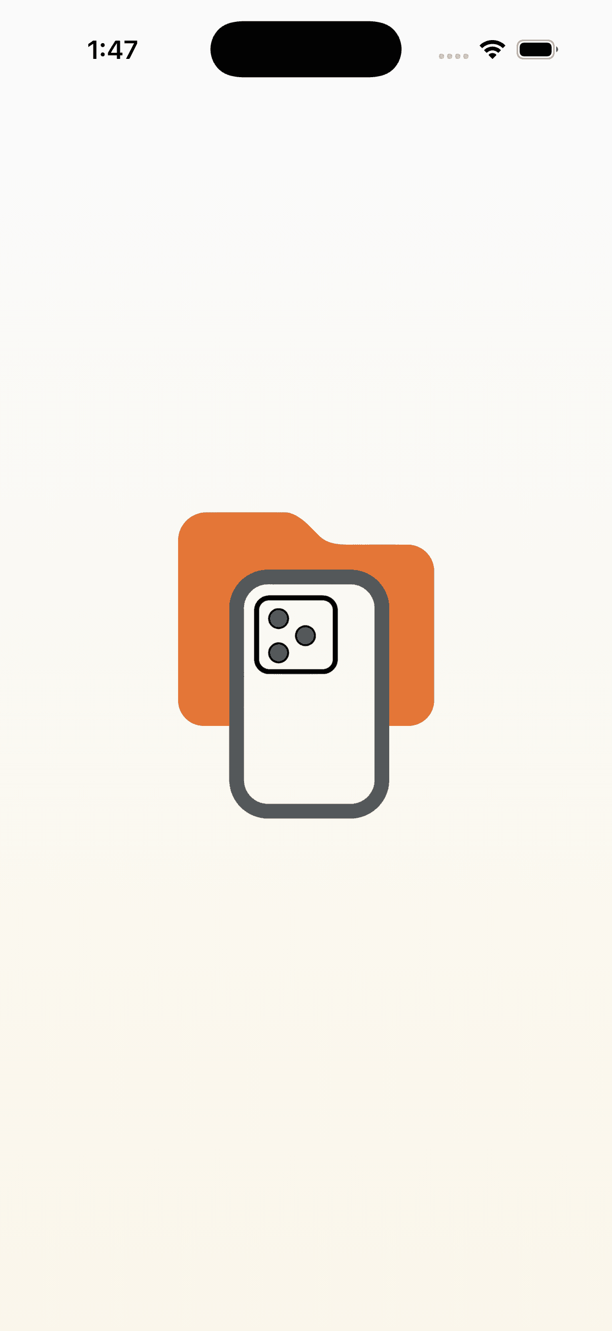 FotoTidy app launch screen